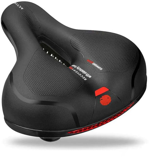 Comfortable Wide Mountain Bike Seat with Taillight
