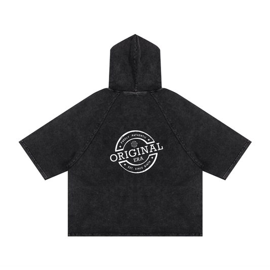 Cross Snow Washed Hooded Boxy T-Shirt