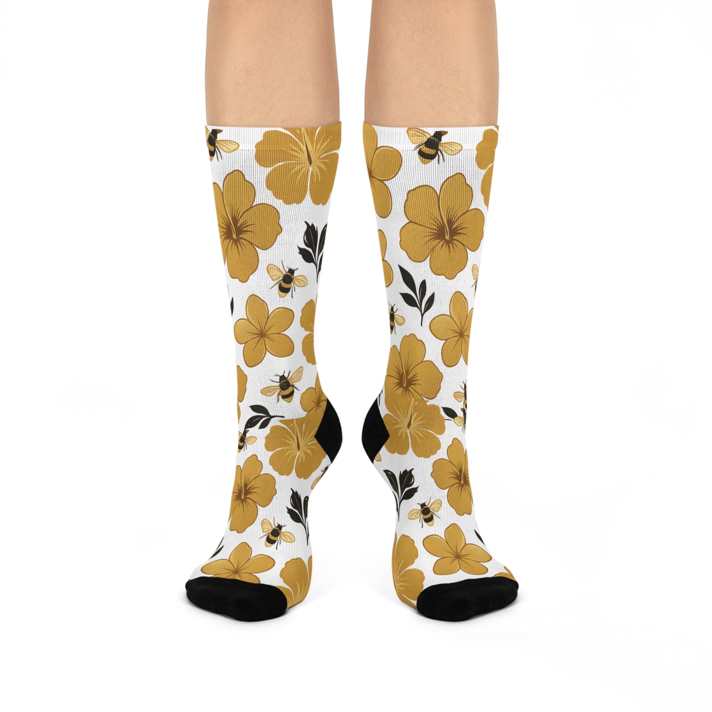 Humbly Floral Bee Crew Socks