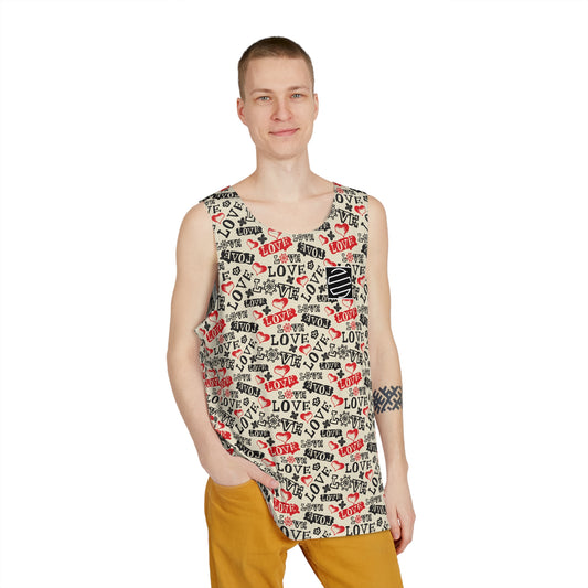 Love Pattern Tank Top — Men’s Tank
