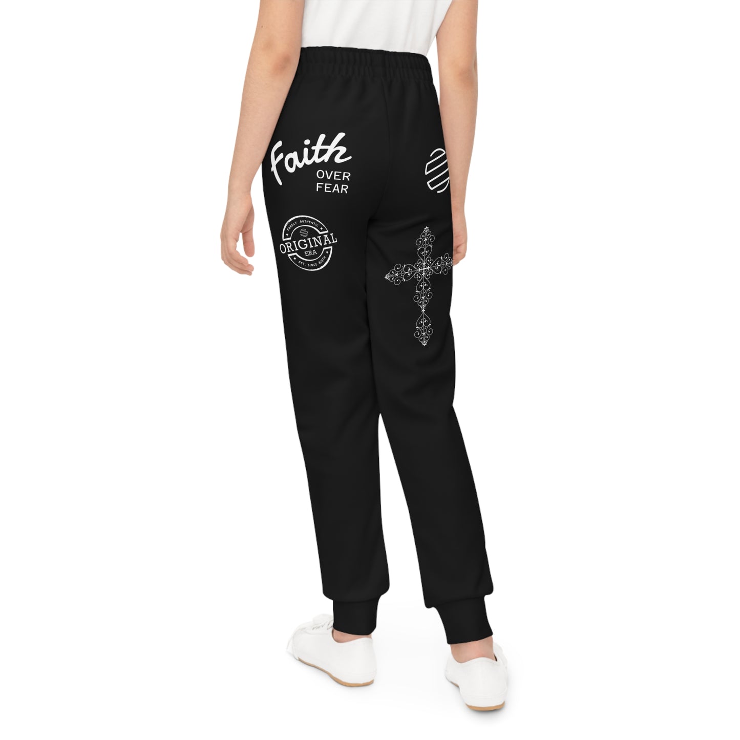 Faith Over Fear Youth Joggers – Trendy, Comfortable, Stylish Pants for Kids, Perfect for Daily Wear, Inspirational Gift, Active Lifestyle