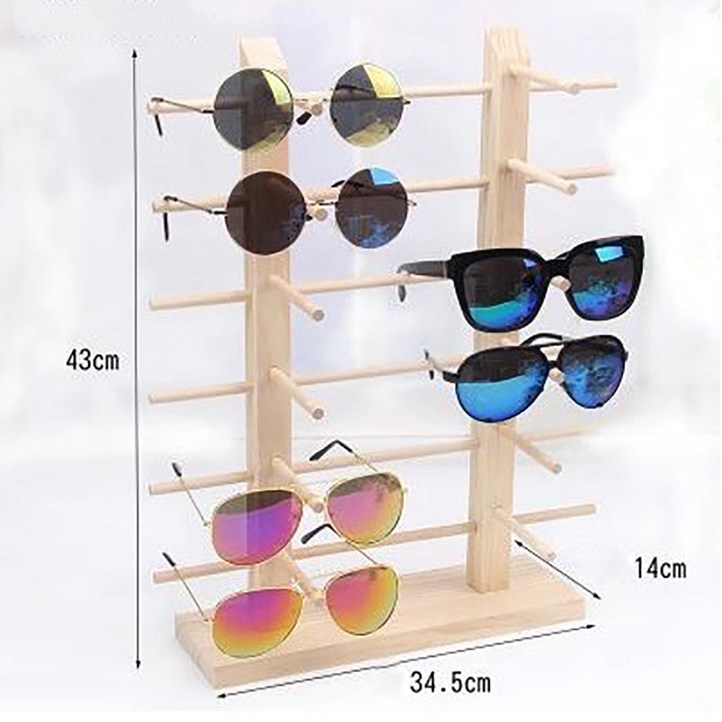 Wooden Multi-Layer Sunglasses Display Rack