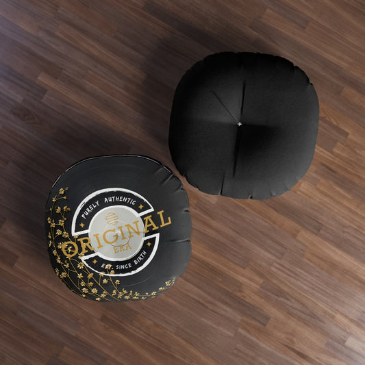 Original Era Round Tufted Floor Pillow — Vintage Authentic Accent Cushion