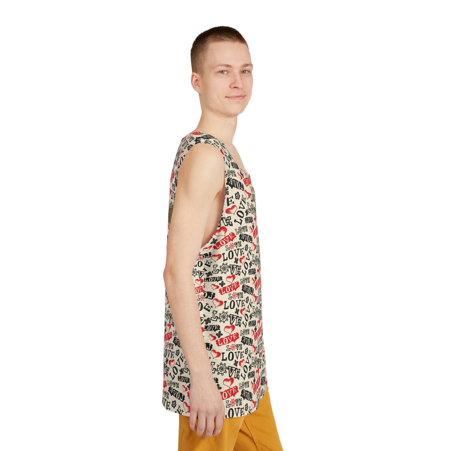 Love Pattern Tank Top — Men’s Tank