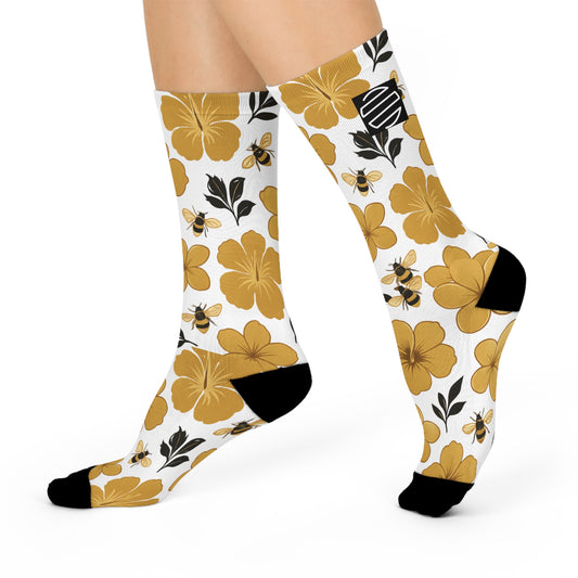 Humbly Floral Bee Crew Socks