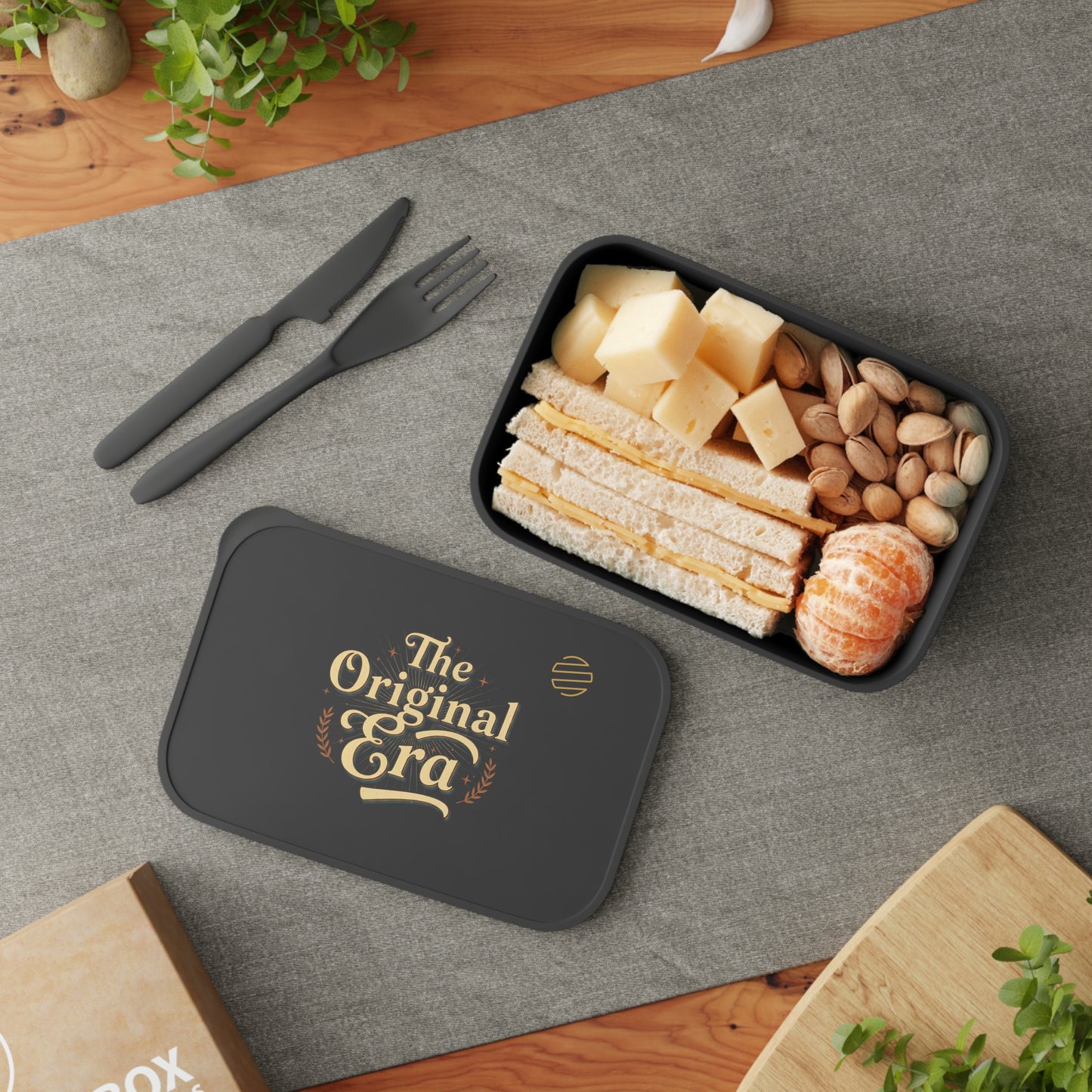 Bento Box — "The Original Era" Reusable PLA Lunchbox with Band & Utensils