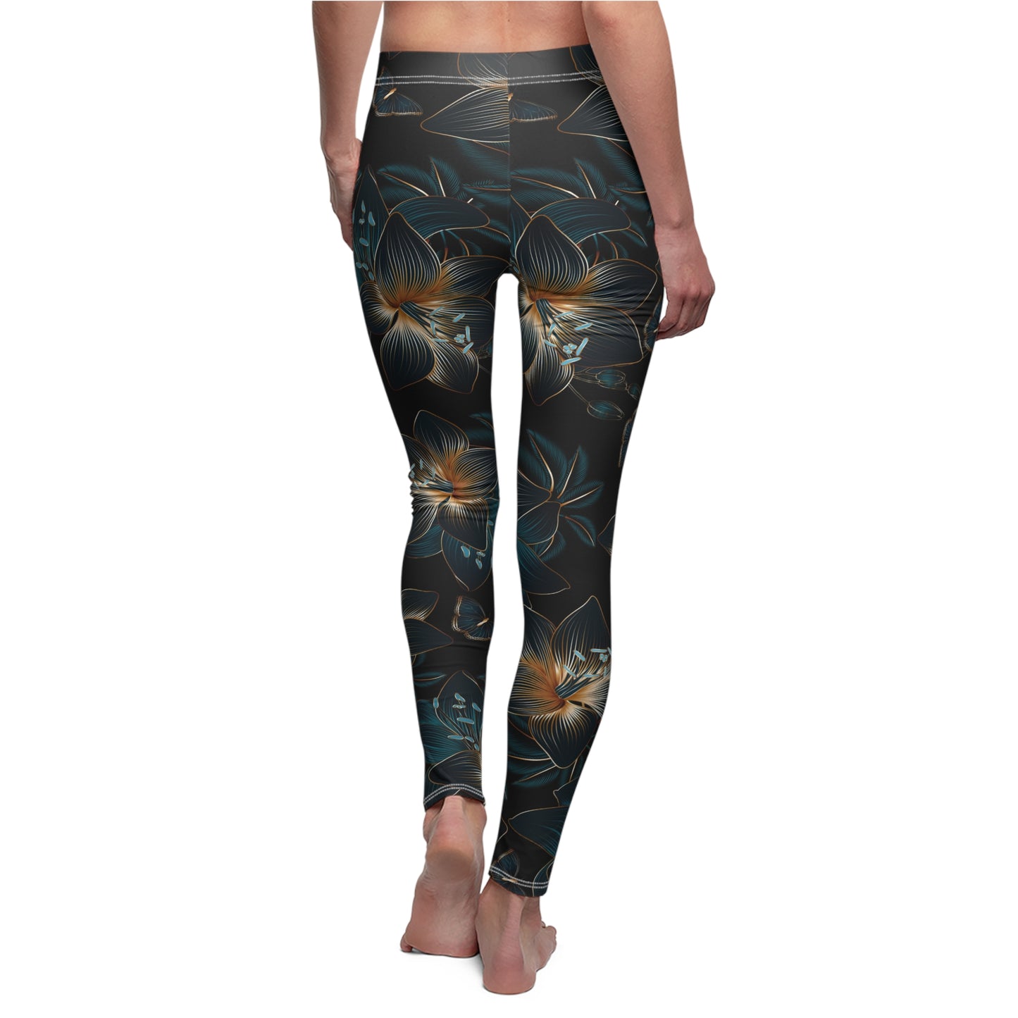 Floral Night Bloom Women's Leggings — All-Over Print