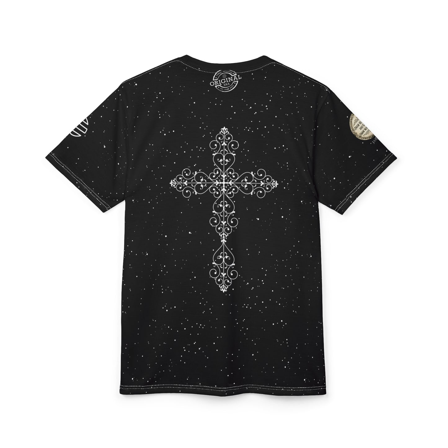 Starry Night Graphic Tee — 'Stargazer' Sparkle Chest Design