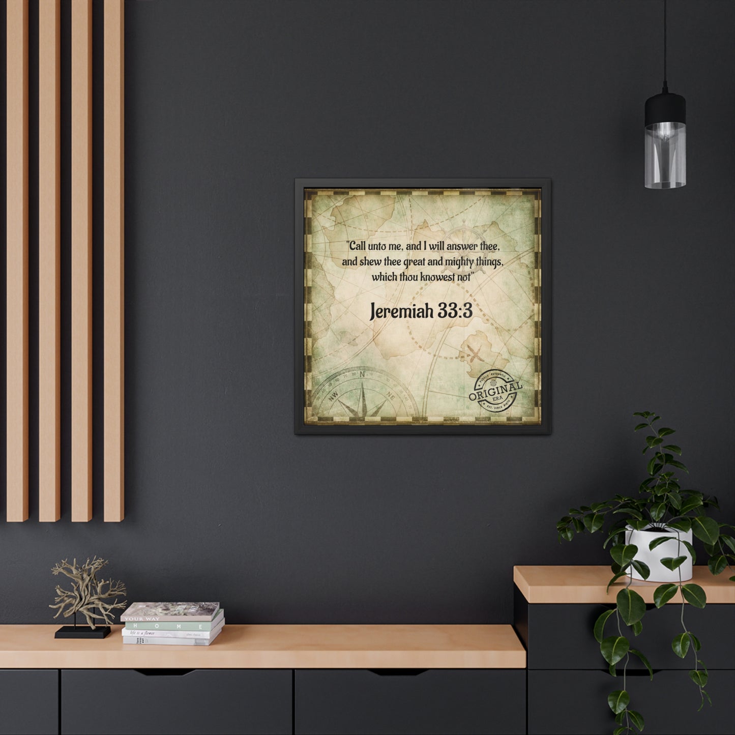 Jeremiah 33:3 Framed Poster — Inspirational Scripture Wall Art