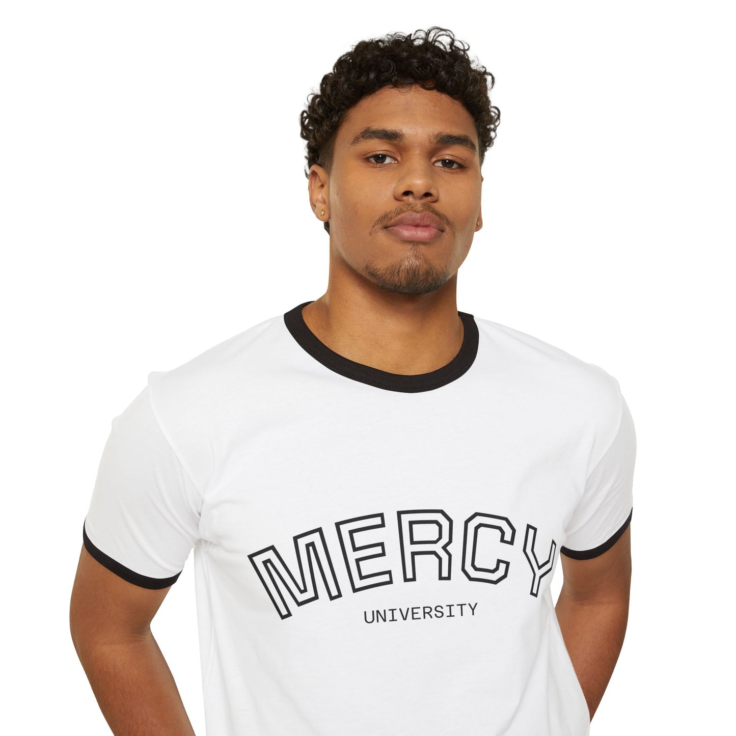 Mercy University Ringer T‑Shirt — Vintage "Original Era" Collegiate Tee