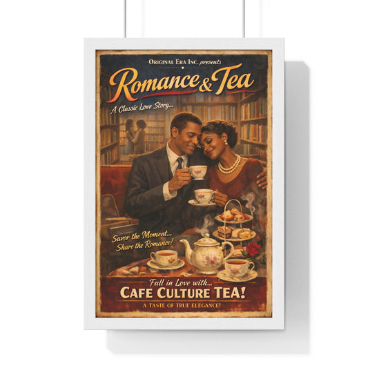 Romance & Tea Vintage Poster — Café Culture Tea Wall Art