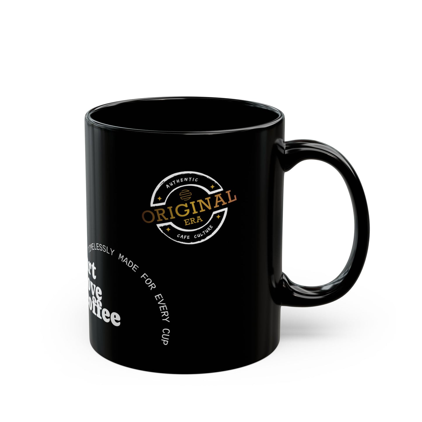 Stylish Black Art Love Coffee Mug