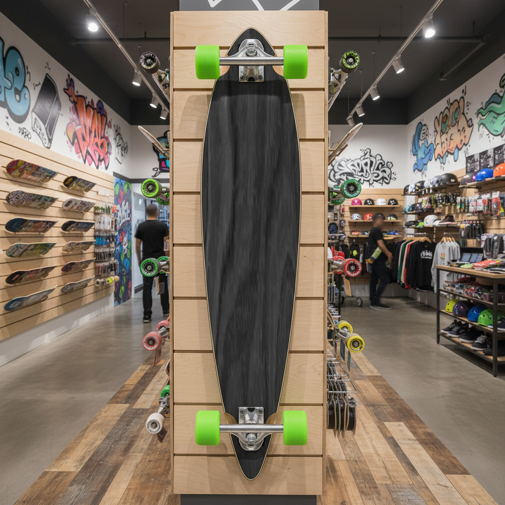 Punked Black Pintail 40-Inch Longboard