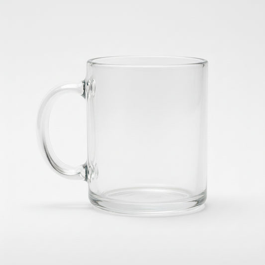 Outline of a coffee mug on a white background