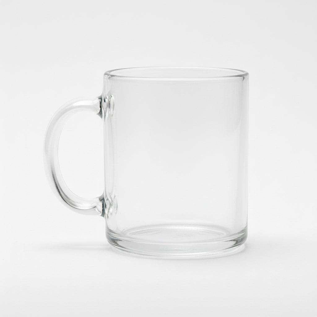 Outline of a coffee mug on a white background