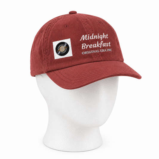 Midnight Breakfast Embroidered Corduroy Cap