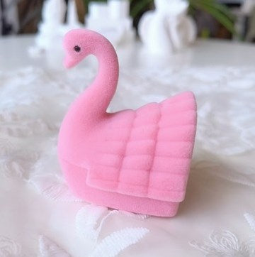 Little Swan Jewelry Box, Velvet Storage Case for Rings