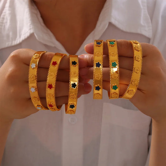 Retro Texture Flower Bracelet