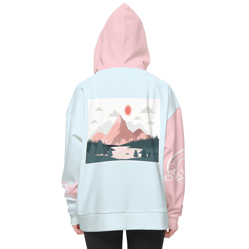 Women’s Original Era "Pink Moon" Relaxed Fit Hoodie With Front Patch-Super Heavy 375g
