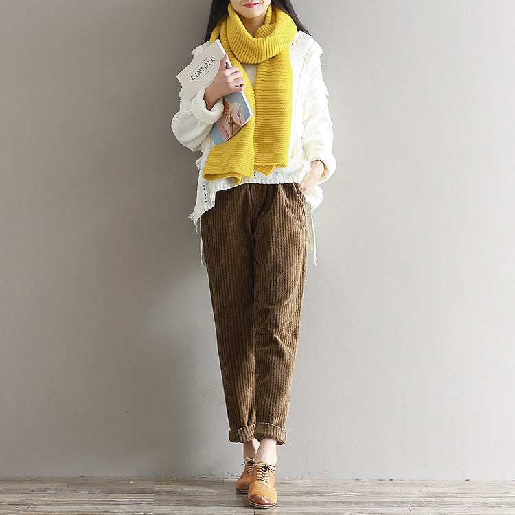 Women's Thin Corduroy Pants