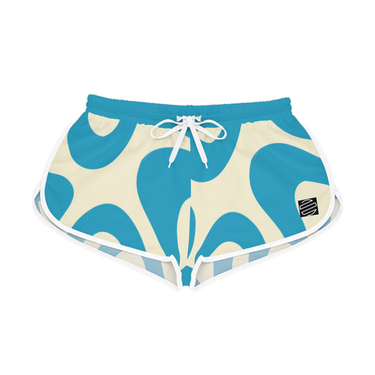Women's Retro Blue Wave Relaxed Shorts