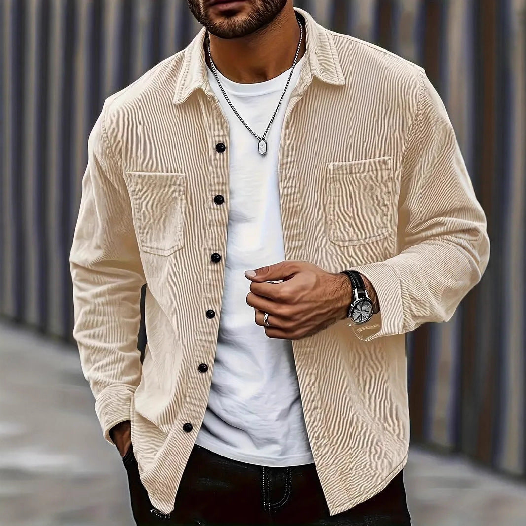 Men Spring Button Jacket Coat
