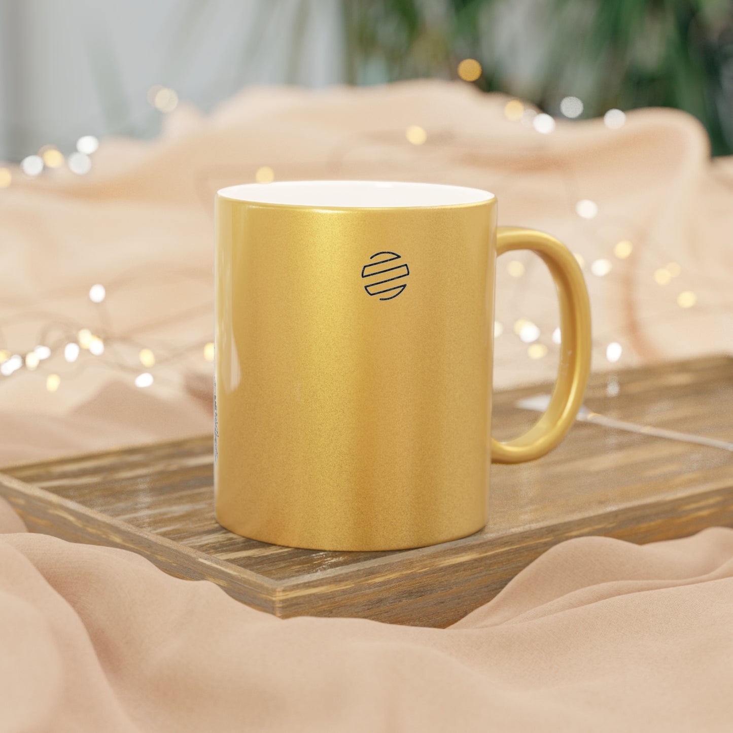 Elegant Metallic Mug | Silver & Gold Tree Design