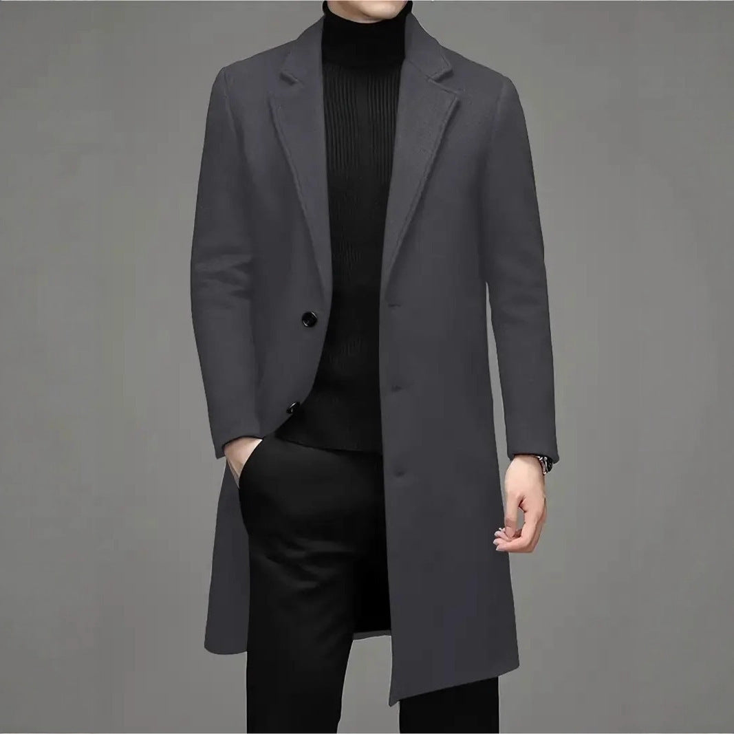 Men's Casual Slim-fit Woolen Coat