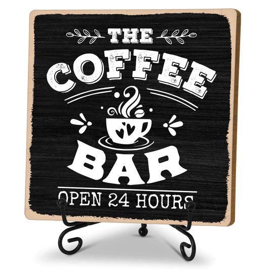 24/7 Coffee Bar Decor Sign