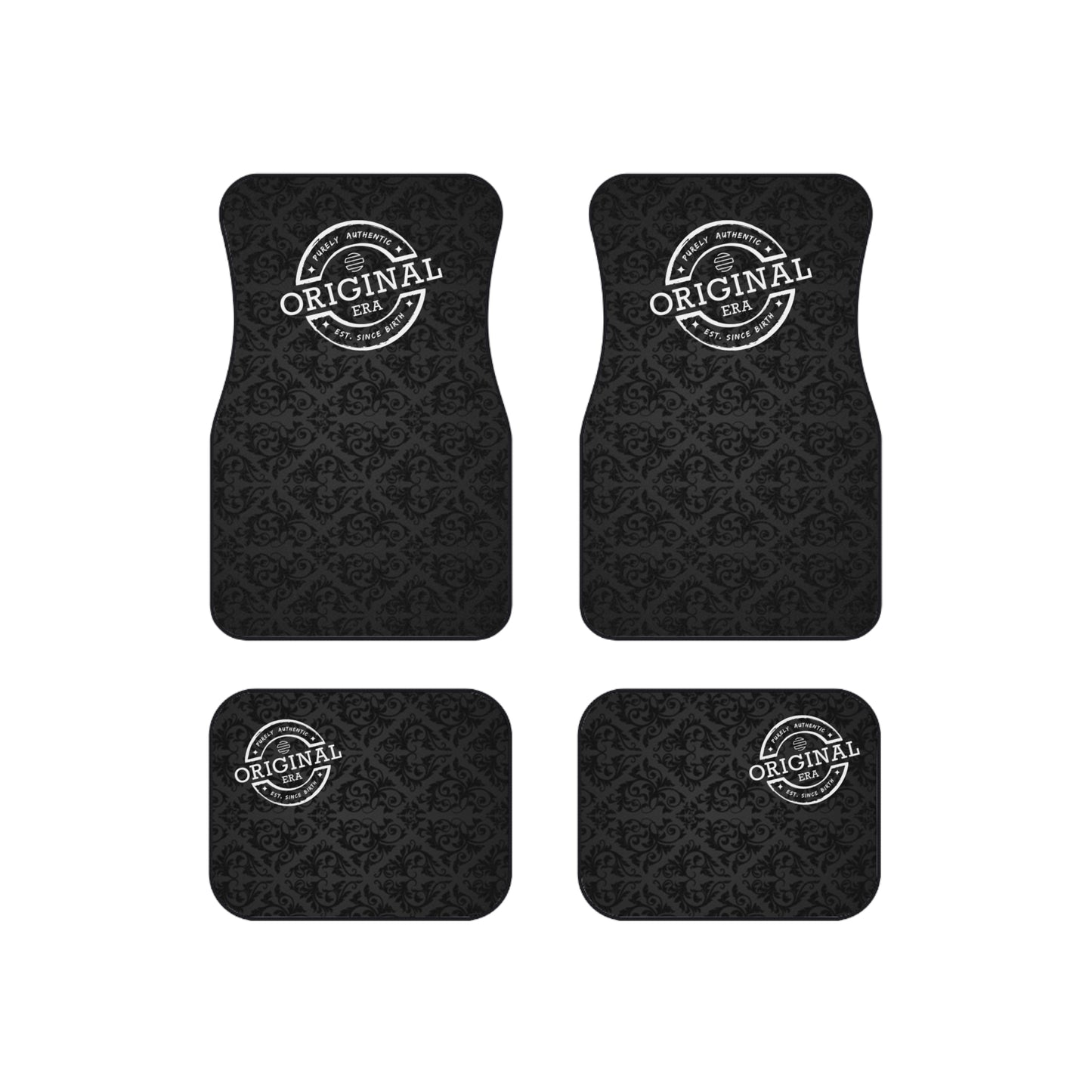 Sleek Car Mats Set (4) | Stylish Auto Accessories, Durable Floor Liners, Car Decor, Gift for Drivers, Original Design