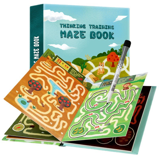Children's Early Education Erasable Maze Book
