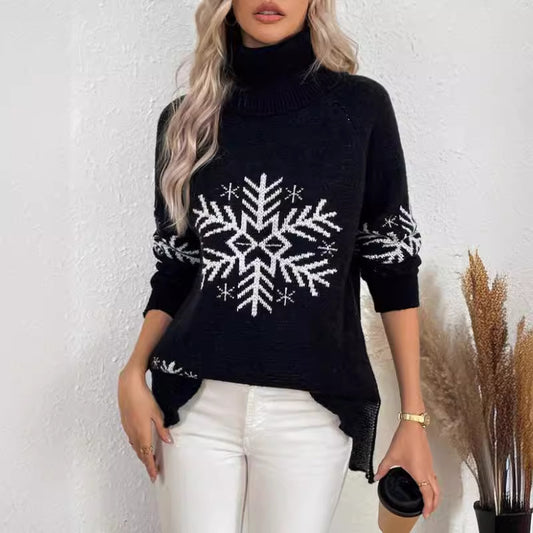 Women's High Collar Christmas Sweaters