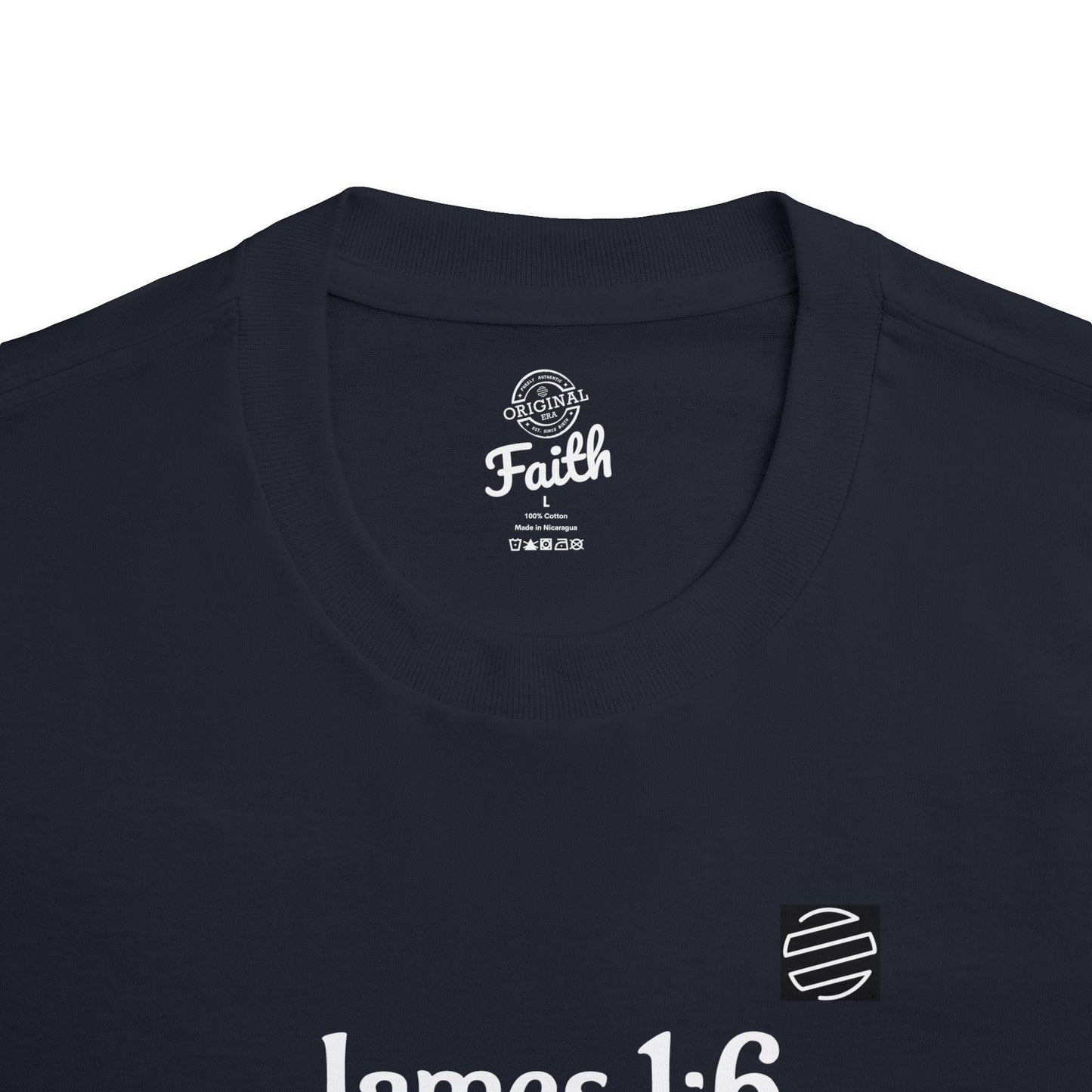 Faith Over Fear T-Shirt — Jesus Walking on Water Matthew 14:22-33 & James 1:6 Christian Tee