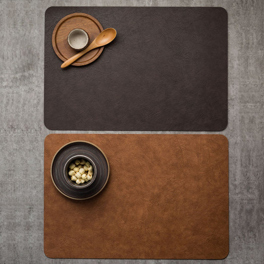 Waterproof Leather Table Mats for Dining (Set of 4)