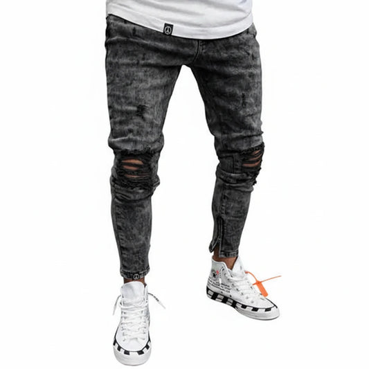 Acid Wash Black Jeans