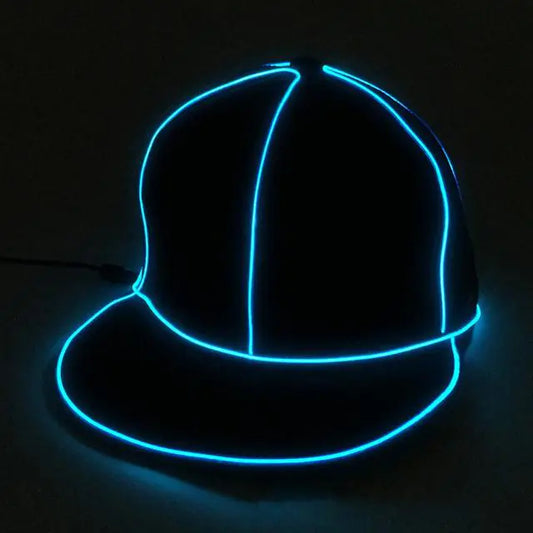 LED Glow Baseball Cap - Fluorescent Hip Hop Hat