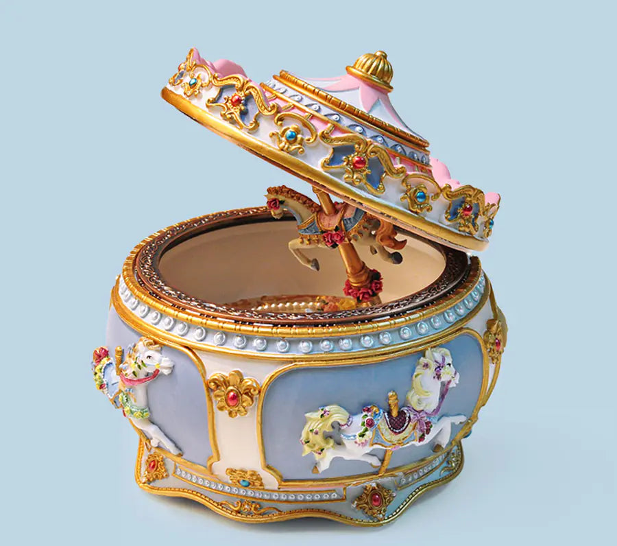 Musical Carousel with Creative Resin Design