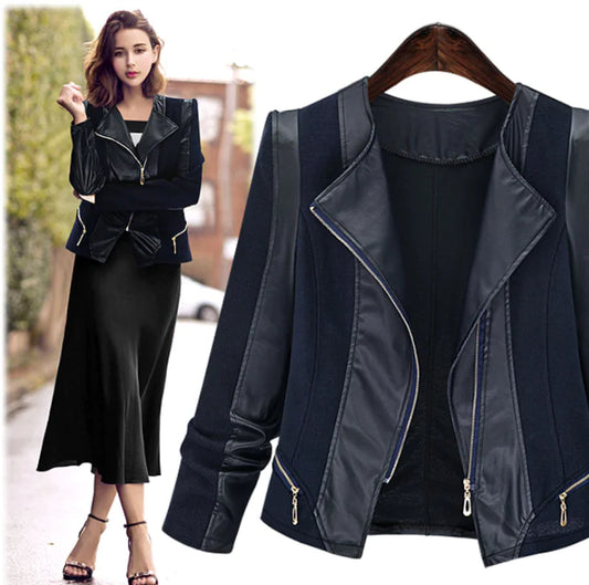 Chic Short Leather Jacket