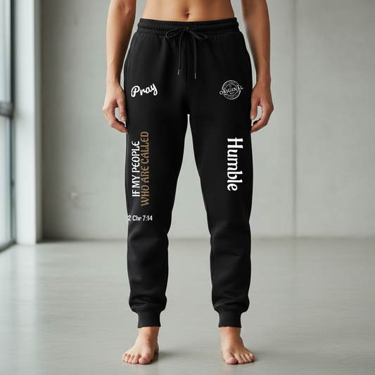 Humbly Chronicles 7:14 Embroidered Fleece Joggers