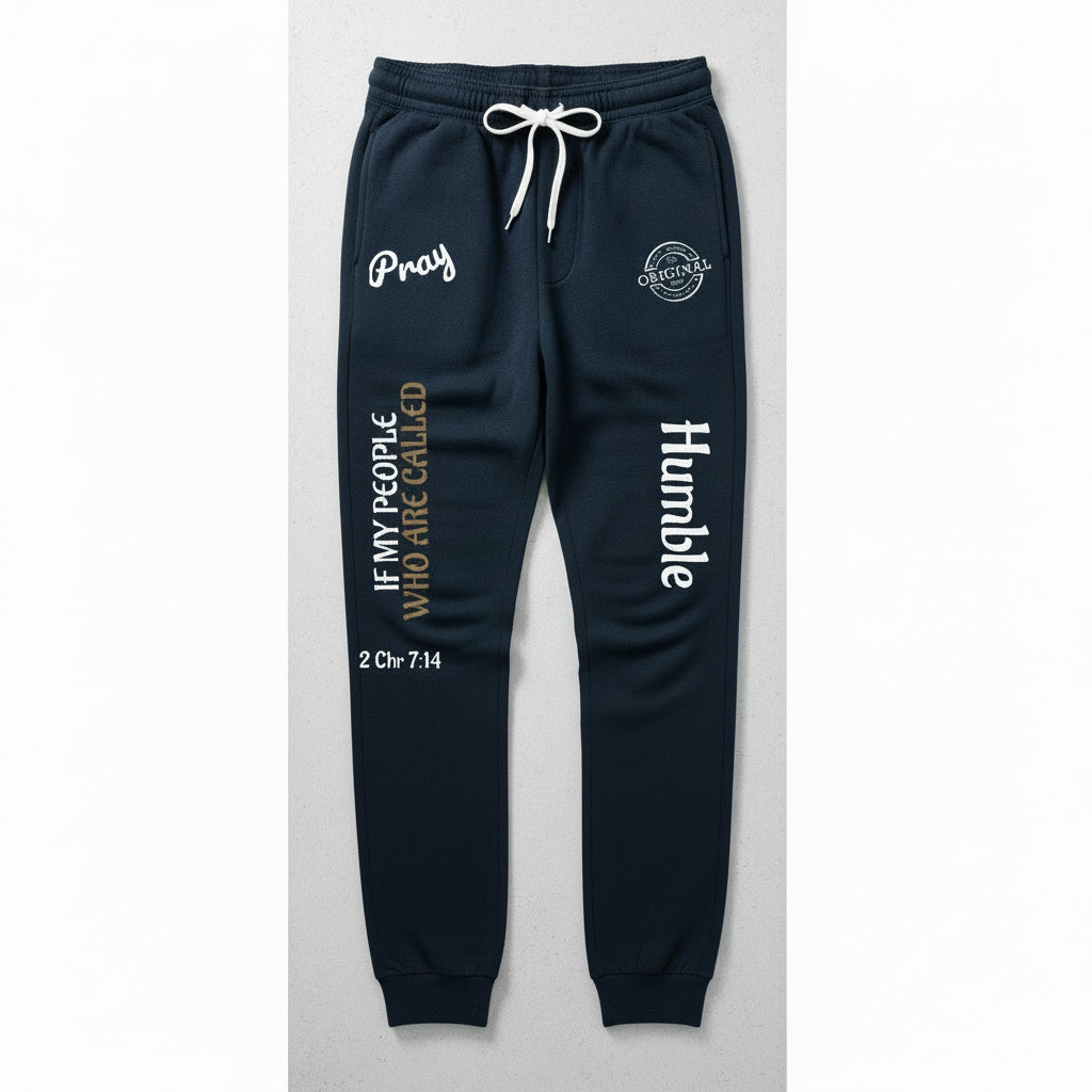 Humbly Chronicles 7:14 Embroidered Fleece Joggers