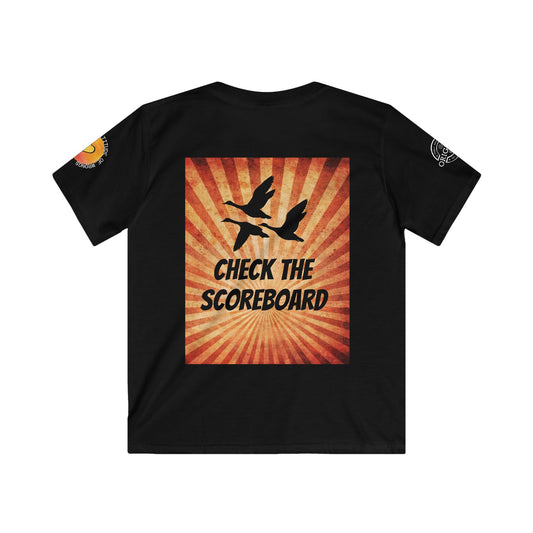 Kids Christian T‑Shirt — "Jesus Already Won / Check the Scoreboard" Graphic Tee
