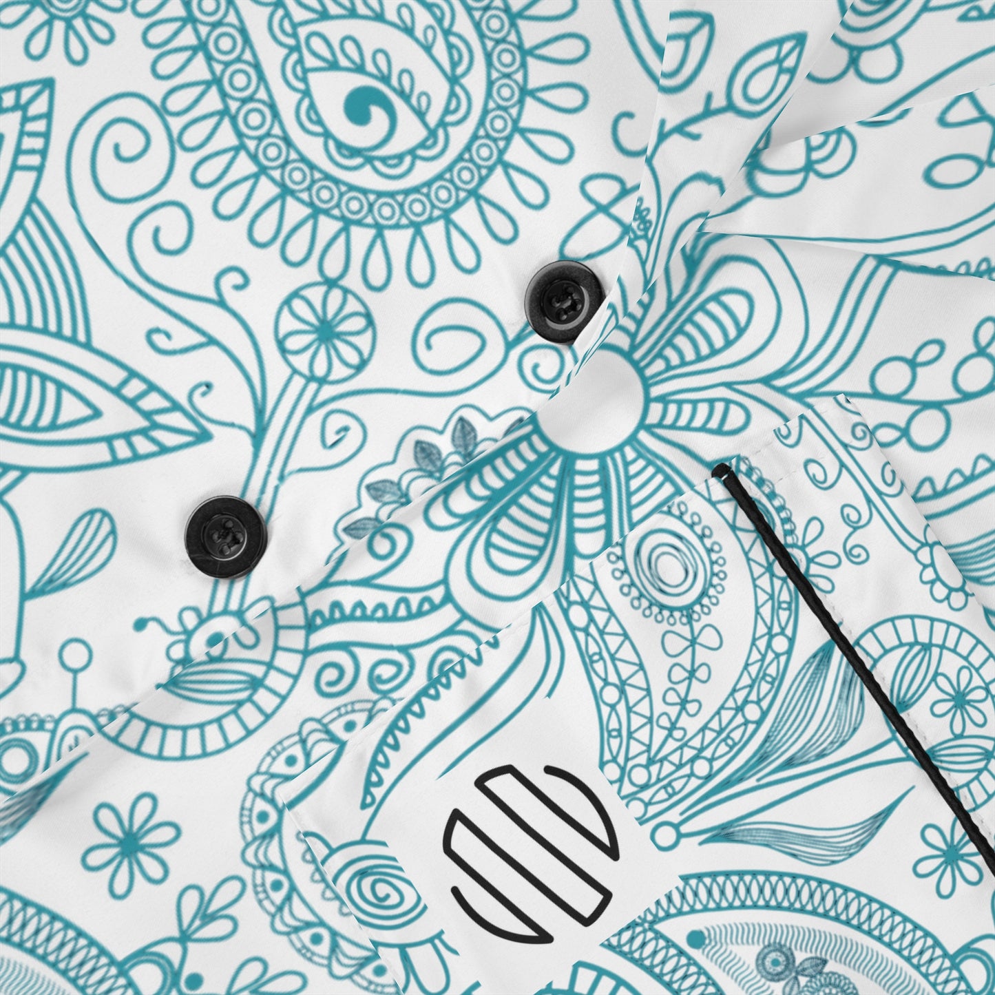 Satin Paisley Women’s Pajama Set – Light Blue Floral Sleepwear