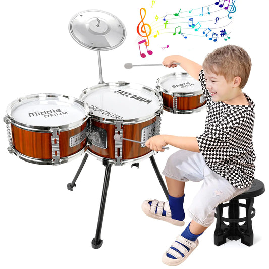 Kids Jazz Drum Set - Toddlers, Ages 3-5