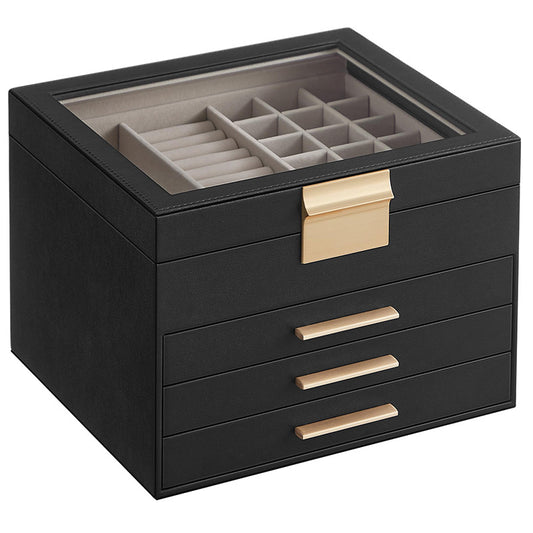 4-Layer Transparent Jewelry Box for Bracelets and Rings