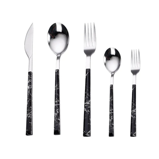 Elegant Plastic Handle Cutlery Set
