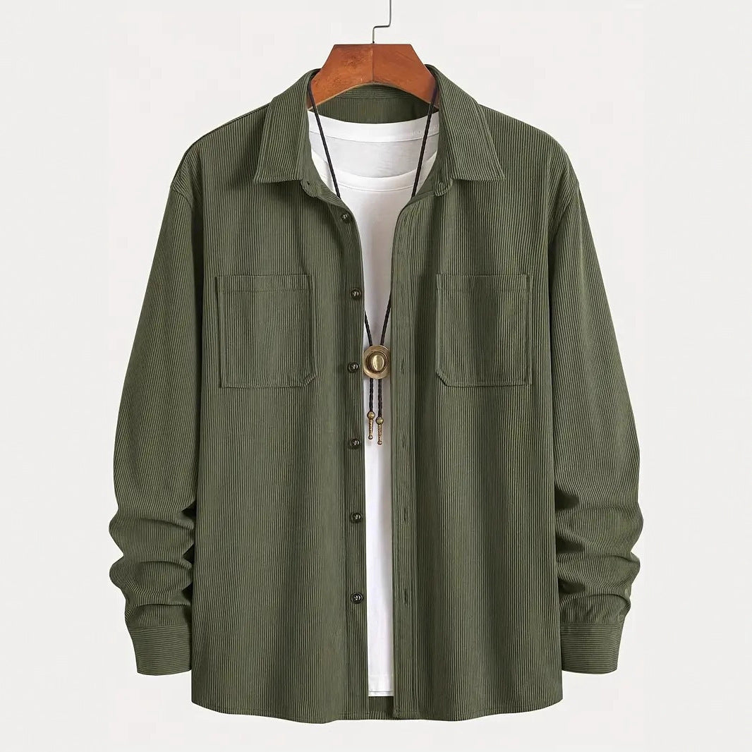 Men Spring Button Jacket Coat