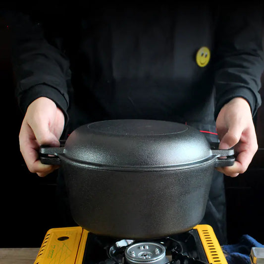 Cast Iron Dual-Purpose Bread and Stew Pot
