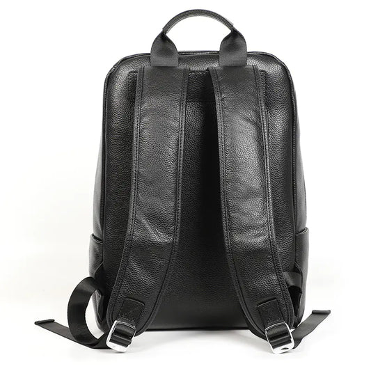 Genuine Leather Black Backpack