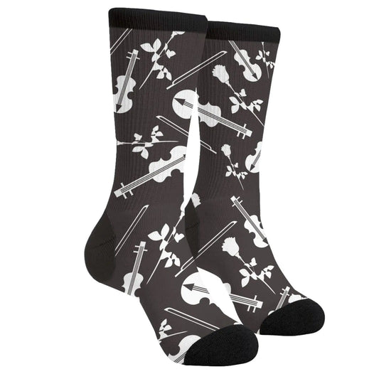 Violinist Musical Notes Novelty Socks