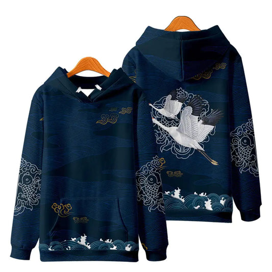 Ladies' Alpine Print Hooded Sweatshirt